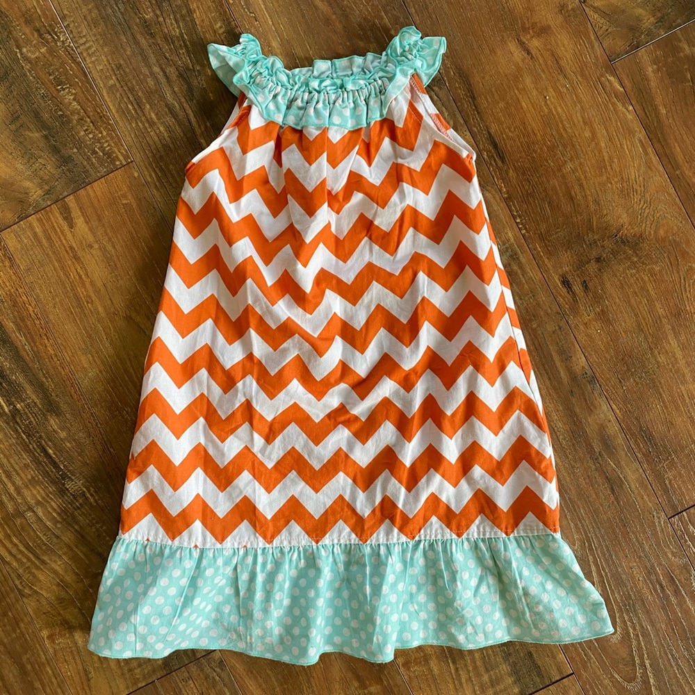 🎡Lolly Wolly Doodle Chevron Polka Dot Dress 4